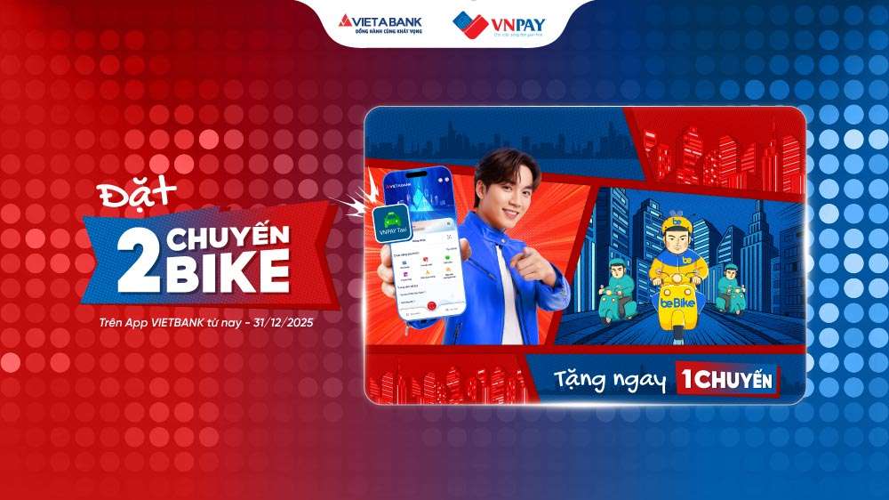 🛵 ĐI 2 TẶNG 1 KHI ĐẶT BIKE TRÊN ỨNG DỤNG VIETABANK - NHẬN ƯU ĐÃI HẤP DẪN