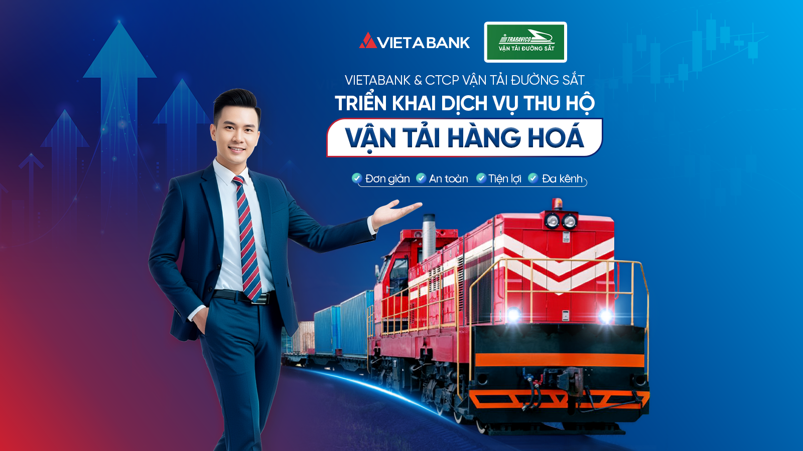 VIETABANK VÀ CTCP VẬN TẢI ĐƯỜNG SẮT HỢP TÁC TRIỂN KHAI DỊCH VỤ THU HỘ VẬN TẢI HÀNG HÓA