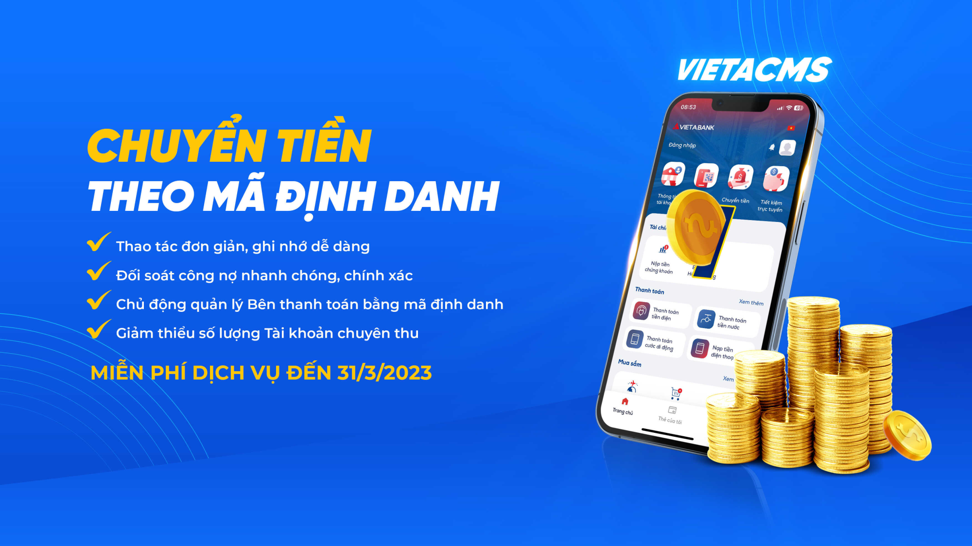 VietABank ra mắt dịch vụ chuyển tiền theo mã định danh