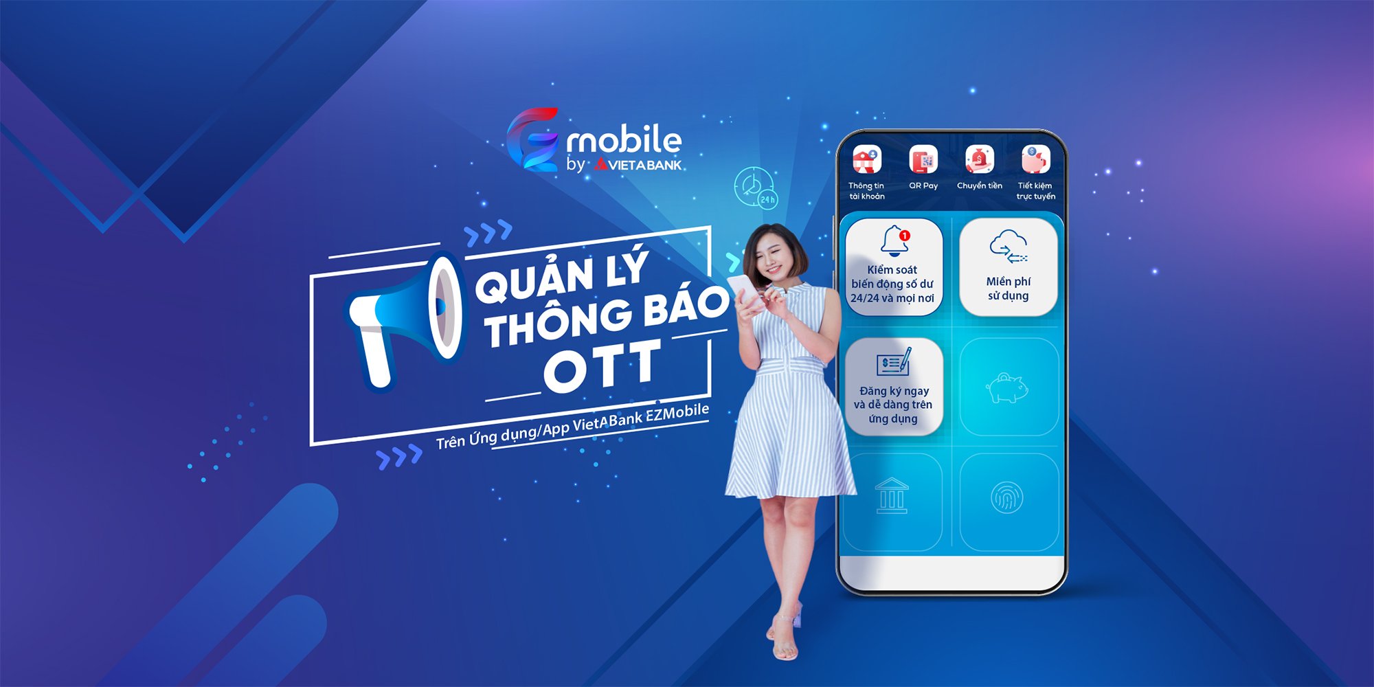 Quản lý thông báo OTT trên app VietABank EZMobile