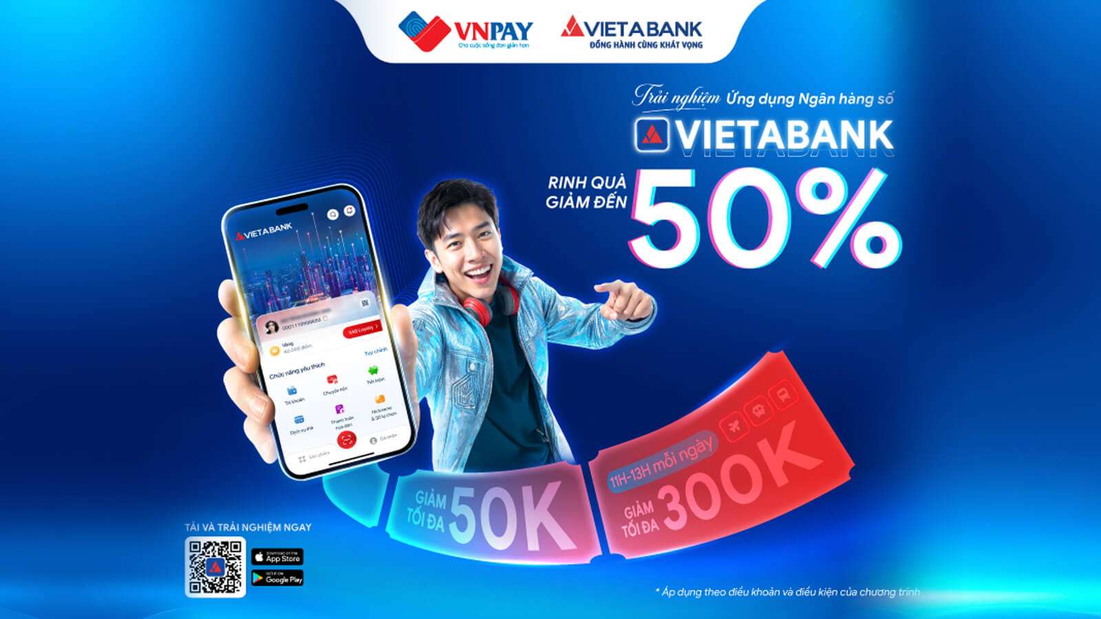 TRẢI NGHIỆM ỨNG DỤNG VIETABANK: KHAO DEAL GIẢM "NỬA GIÁ" SIÊU ĐỈNH