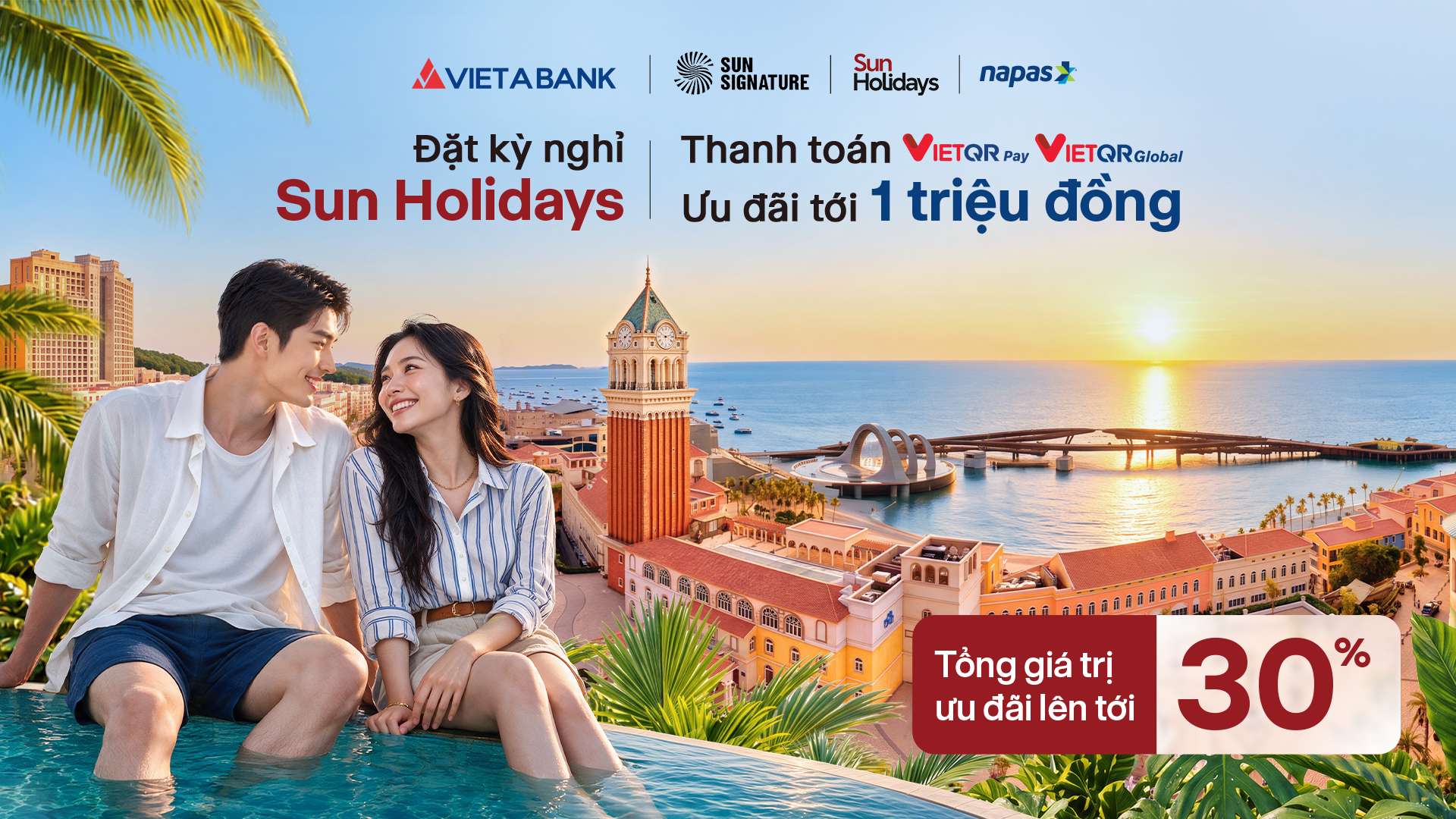 DU LỊCH THẢ GA - SỞ HỮU THẺ VIETABANK NAPAS, NHẬN ƯU ĐÃI TỚI 1 TRIỆU ĐỒNG