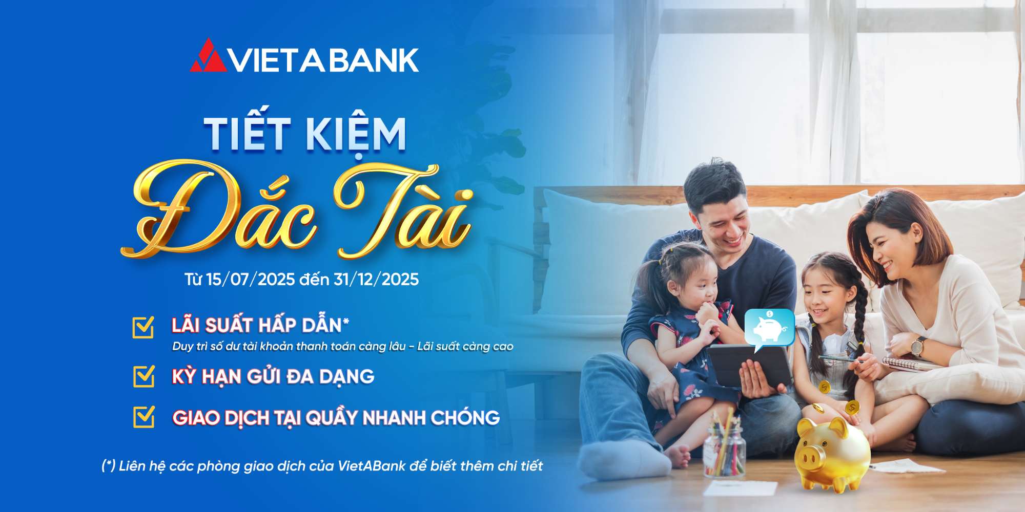 TIẾT KIỆM ĐẮC TÀI CÙNG VIETABANK