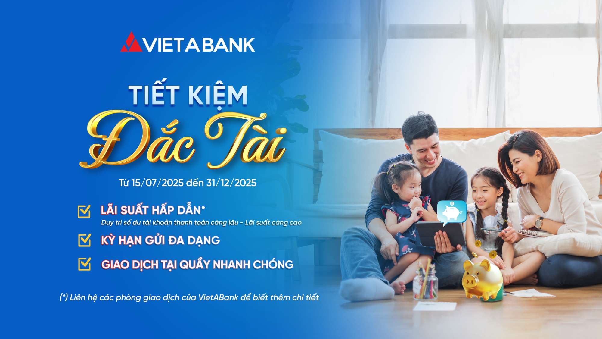 TIẾT KIỆM ĐẮC TÀI CÙNG VIETABANK