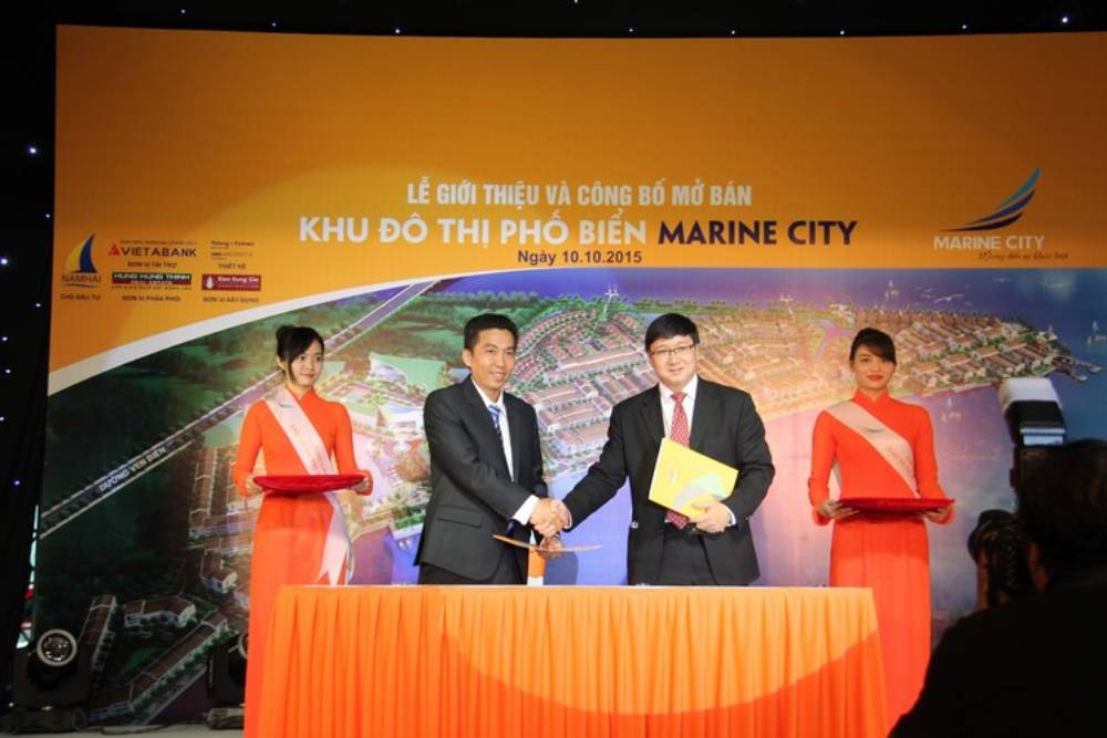 Lễ ký kết hợp tác giữa Ngân hàng TMCP Việt Á và Công ty TNHH Xây dựng Nam Hải