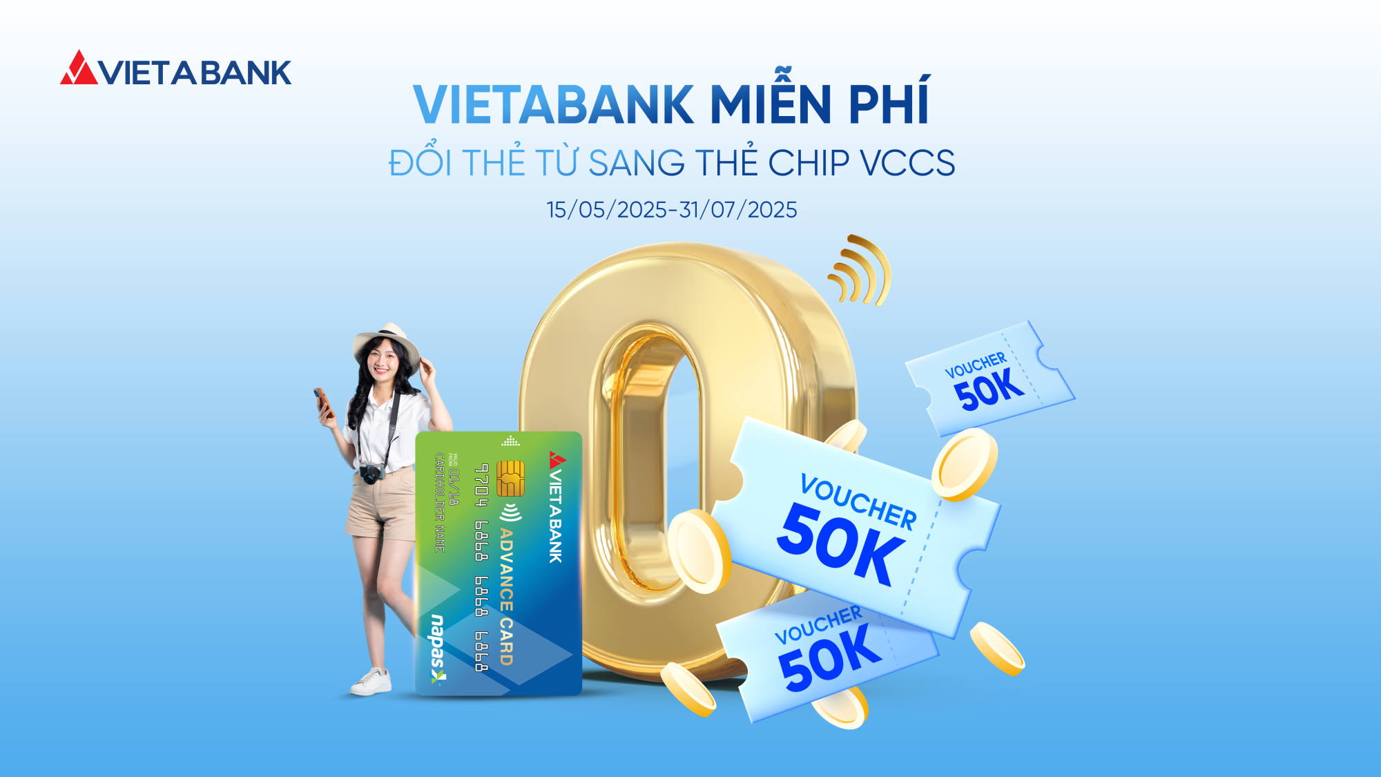 VIETABANK TRIỂN KHAI CHƯƠNG TRÌNH “ĐỔI THẺ LIỀN TAY – NHẬN NGAY QUÀ TẶNG”